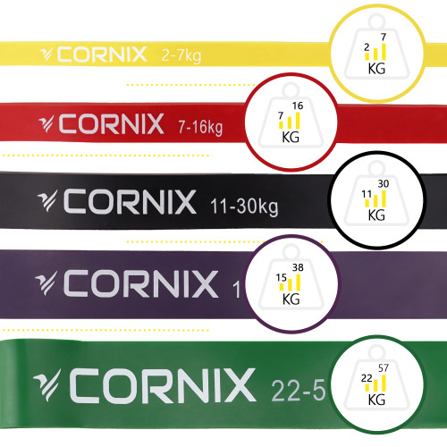 Резинка для фітнеса  Cornix Power Band 2-57 кг 5 шт XR-0086 - фото №6