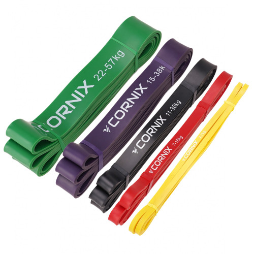Купити Резинка для фітнеса  Cornix Power Band 2-57 кг 5 шт XR-0086 у Києві - фото №1