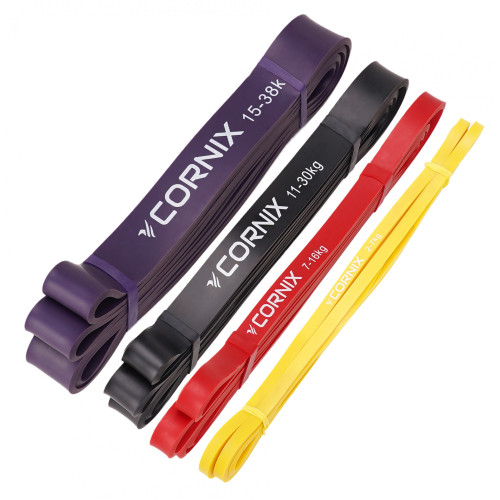 Купити Резинка для фітнеса  Cornix Power Band 2-38 кг 4 шт XR-0087 у Києві - фото №1
