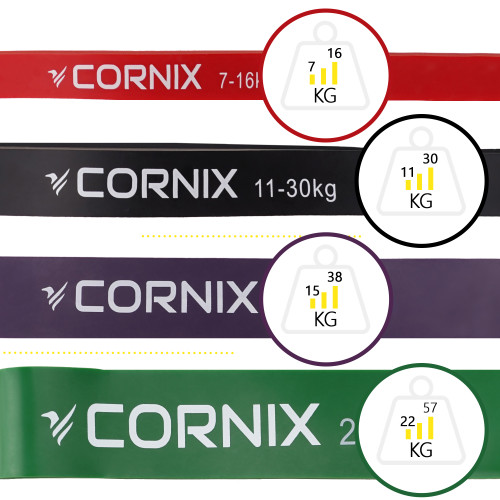 Резинка для фітнеса  Cornix Power Band 7-57 кг 4 шт XR-0088 - фото №5