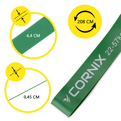 Резинка для фітнеса  Cornix Power Band 7-57 кг 4 шт XR-0088 - фото №6