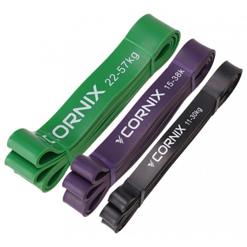 Купити Резинка для фітнеса  Cornix Power Band 11-57 кг 3 шт XR-0089 у Києві - фото №1