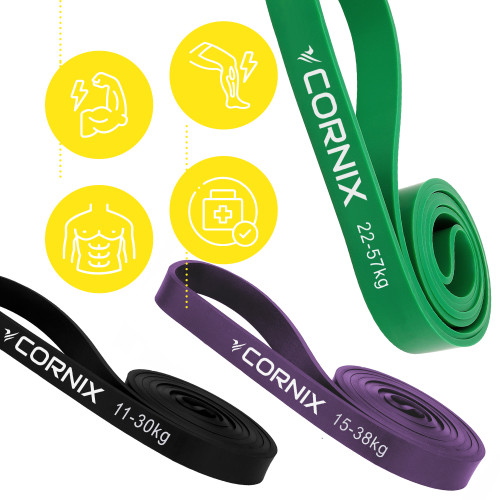 Резинка для фітнеса  Cornix Power Band 11-57 кг 3 шт XR-0089 - фото №6