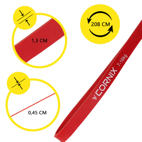 Резинка для фітнеса  Cornix Power Band 2-30 кг 3 шт XR-0090 - фото №5