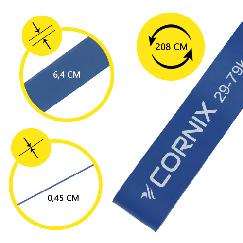 Резинка для фітнеса  Cornix Power Band 64 мм 29-79 кг XR-0135 - фото №2