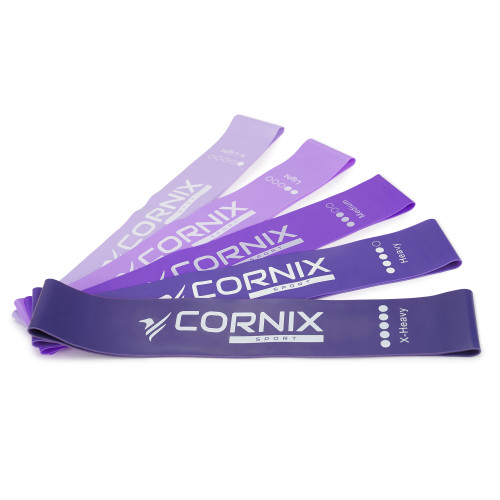Резинка для фітнеса  Cornix Mini Power Band набір 5 шт 1-20 кг XR-0253 - фото №5