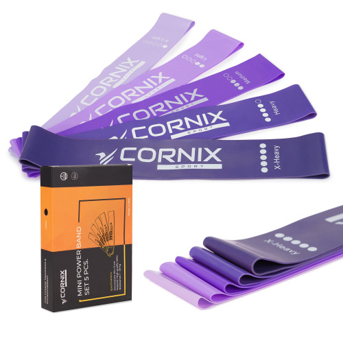 Купити Резинка для фітнеса  Cornix Mini Power Band набір 5 шт 1-20 кг XR-0253 у Києві - фото №1