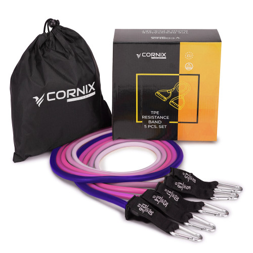Резинка для фітнеса  Cornix 5 шт 4.5-13.6 кг XR-0258 - фото №2