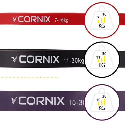 Резинка для фітнеса  Cornix Power Band 7-38 кг 3 шт XR-0259 - фото №5