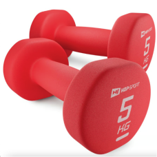 Гантель Hop-Sport 2x5 кг неопренові для фітнесу HS-V050DR
