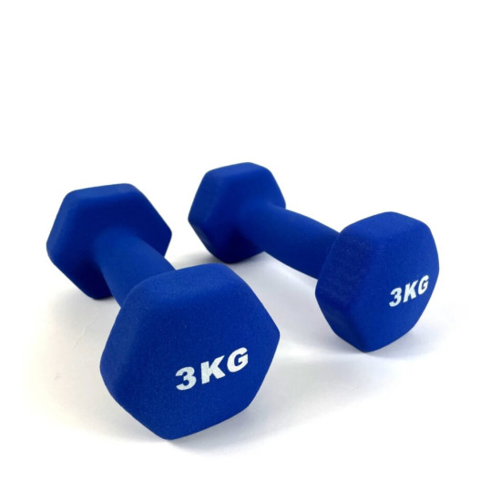 Гантель  RN-Sport 2x3 кг для фитнеса FIT3KGХ2BLUE - фото №1
