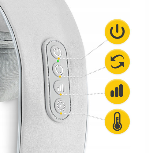 Массажная подушка  4FIZJO Shiatsu Evo+ для шеи и спины Grey - фото №6