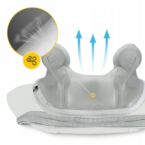 Массажная подушка  4FIZJO Shiatsu Evo+ для шеи и спины Grey - фото №9