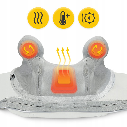 Массажная подушка  4FIZJO Shiatsu Evo+ для шеи и спины Grey - фото №10