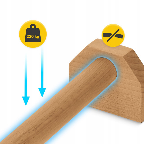 Упоры для отжиманий  4FIZJO 50 см деревянные  - фото №8