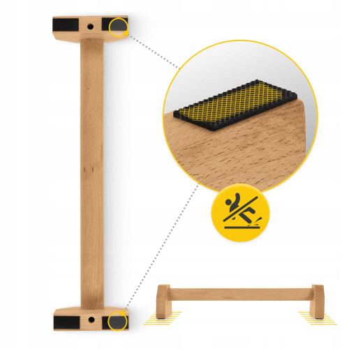 Упоры для отжиманий  4FIZJO 50 см деревянные  - фото №4