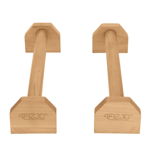 Упоры для отжиманий  4FIZJO 50 см деревянные  - фото №10