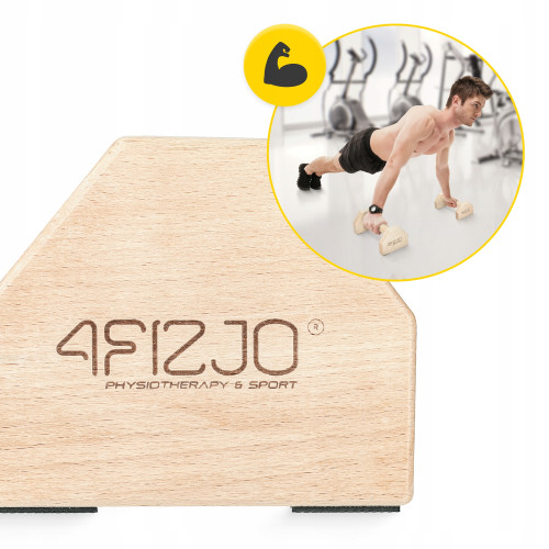 Упоры для отжиманий  4FIZJO 25 см деревянные  - фото №3