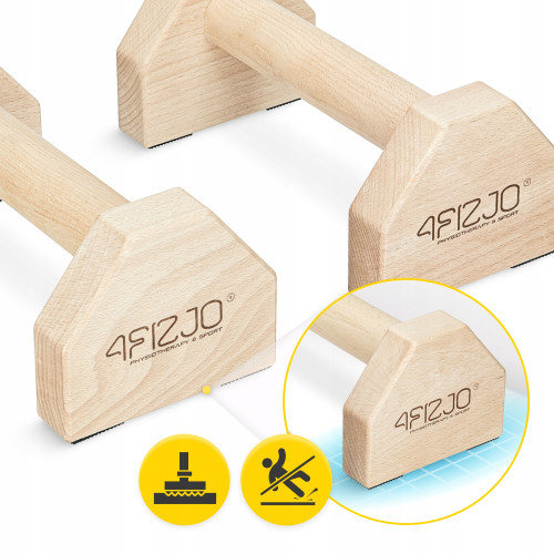 Упоры для отжиманий  4FIZJO 25 см деревянные  - фото №6