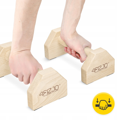 Упоры для отжиманий  4FIZJO 25 см деревянные  - фото №8