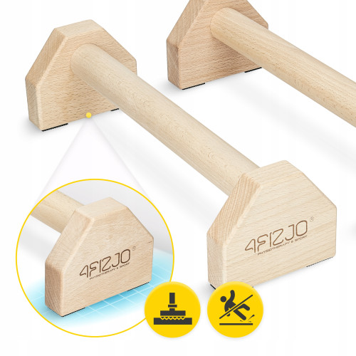 Упоры для отжиманий  4FIZJO 40 см деревянные  - фото №8