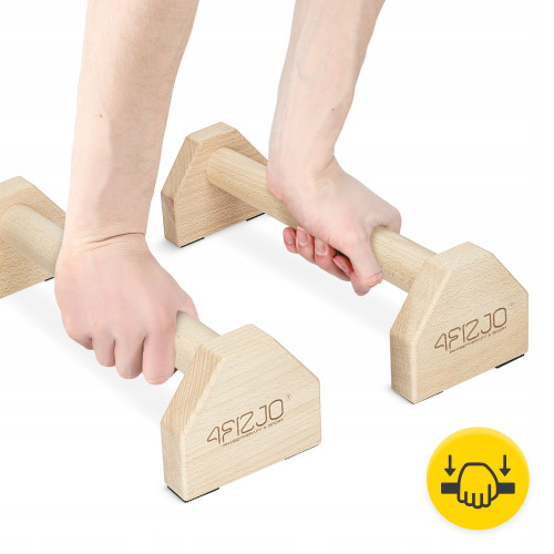 Упоры для отжиманий  4FIZJO 40 см деревянные  - фото №2