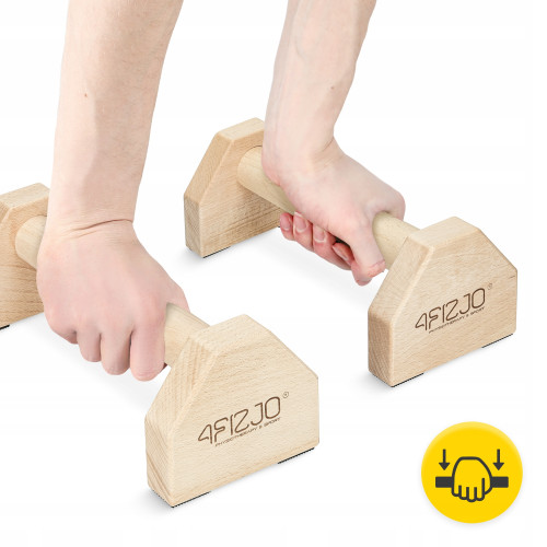 Упоры для отжиманий  4FIZJO 30 см деревянные  - фото №8