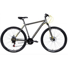 Велосипед Discovery RIDER AM DD 2022 29" (темно-сріблястий з жовтим)