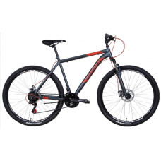 Велосипед Discovery RIDER AM DD 2022 29" (темно-сріблястий з червоним)