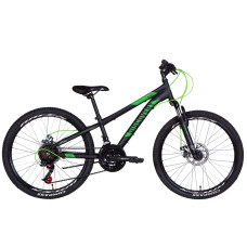 Велосипед Discovery RIDER AM DD 2022 24" (черно-зеленый)