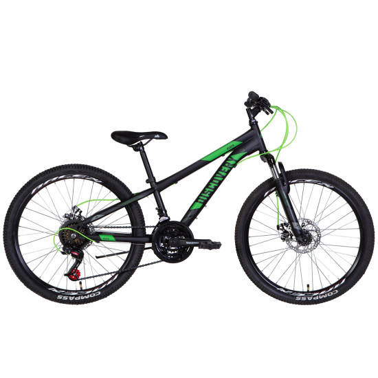 Купить Велосипед  Discovery RIDER AM DD 2022 24" (черно-зеленый) в Киеве - фото №1