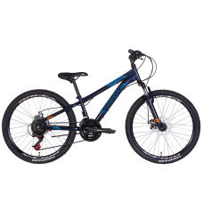 Велосипед Discovery RIDER AM DD 2022 24" (темно-синий с оранжевым)