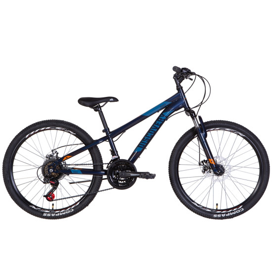 Купити Велосипед  Discovery RIDER AM DD 2022 24" (темно-синій з помаранчевим) у Києві - фото №1