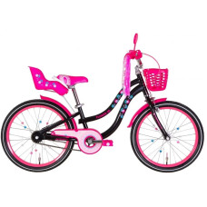 Велосипед Formula Flower Premium 20" 2022 (чорний з рожевим)