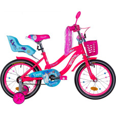 Велосипед Formula Flower Premium 16" 2021 (рожевий з блакитним)