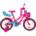 Велосипед  Formula Flower Premium 16" 2021  (розовый с голубым) - фото №1