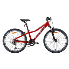 Велосипед Leon Junior AM Vbr 2022 24"(красный с серым)